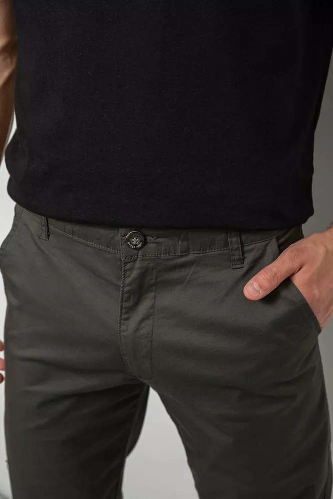 Купить Брюки мужские классические, цвет хаки, 243RXK39-2 оптом - Фото №5