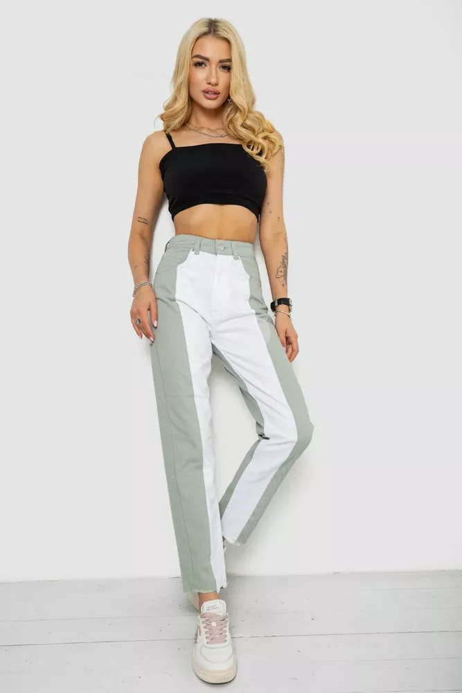 Купить Джинсы женские  -уценка, цвет оливковый, 182R1935S21-U-1 - Фото №2