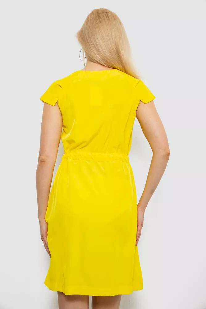 Купить Платье софт однотонное, цвет желтый, 230R028 - Фото №4