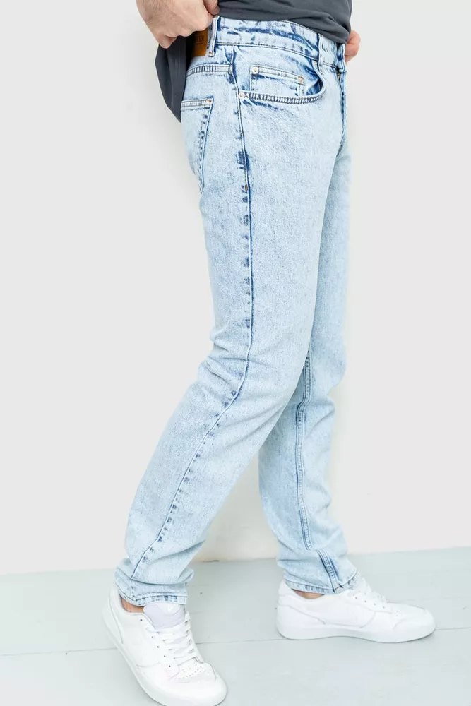 Купити Джинси чоловічі Slim  -уцінка, колір блакитний, 157R37-21-004-U-4 - Фото №4