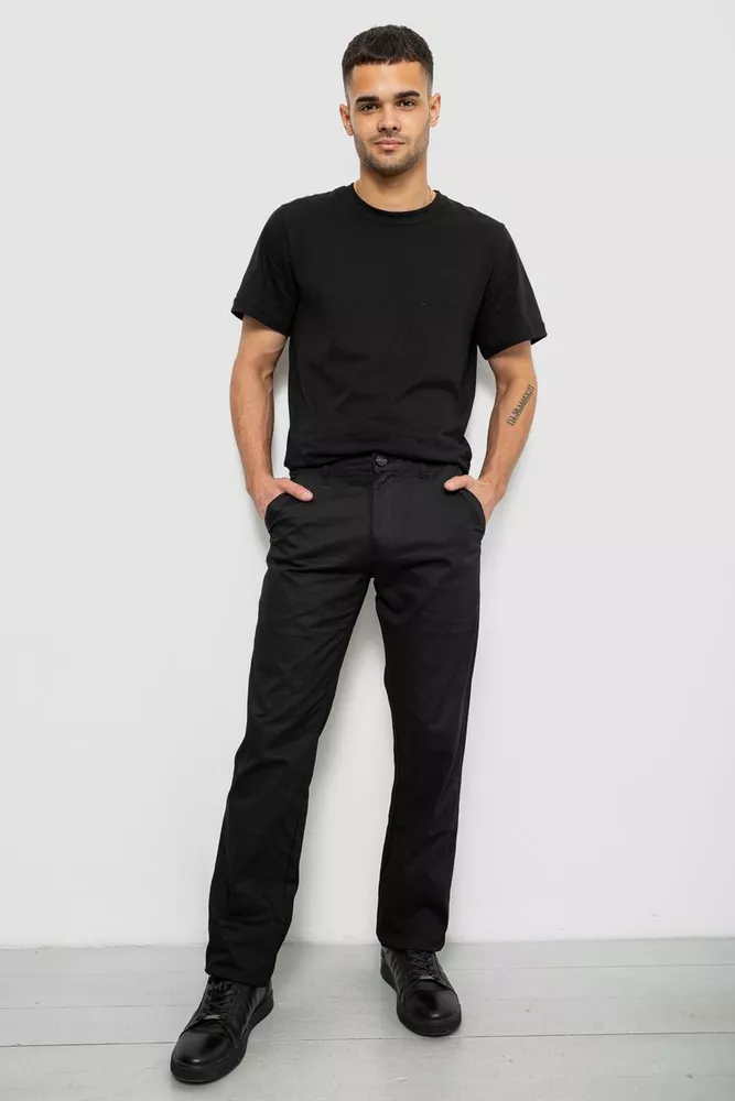 Купить Брюки мужские классические, цвет черный, 243RY351-1 - Фото №2