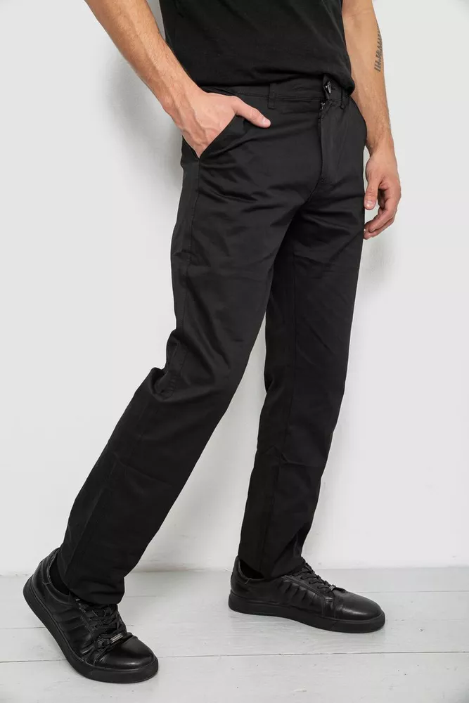Купить Брюки мужские классические, цвет черный, 243RY351-1 - Фото №3