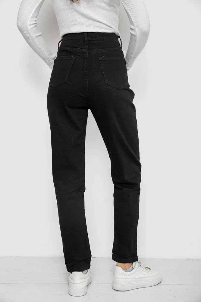 Купить Джинсы женские Mom's, цвет черный, 244R9016 - Фото №4