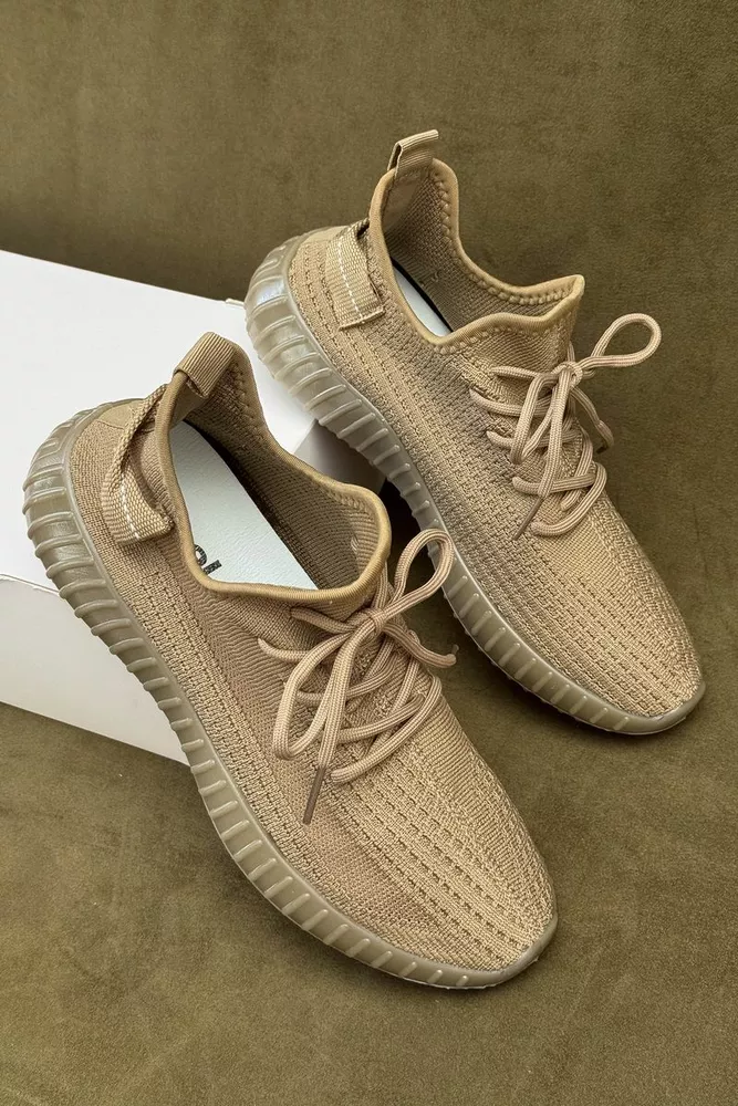 Купити Кросівки чоловічі текстиль, колір коричневий, 243RT66 оптом - Фото №3