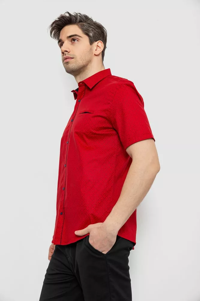 Купить Рубашка мужская с принтом, цвет красный, 186R7302 - Фото №3