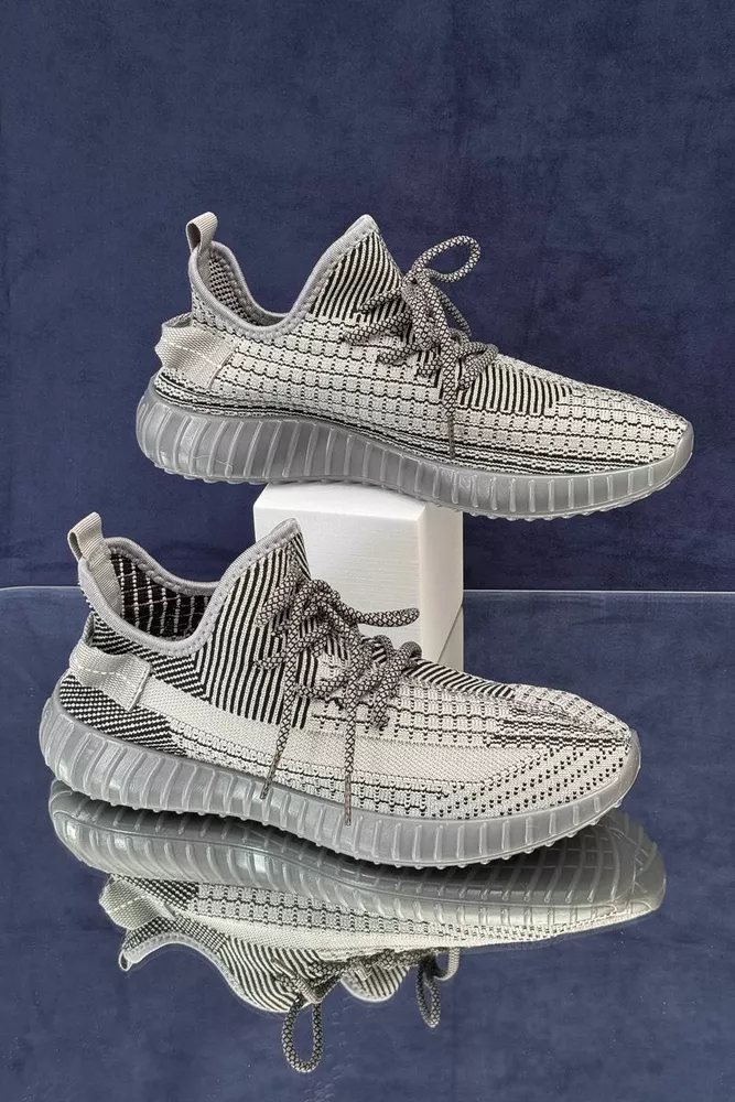 Купить Кроссовки мужские текстиль, цвет серый, 243RT66 - Фото №3