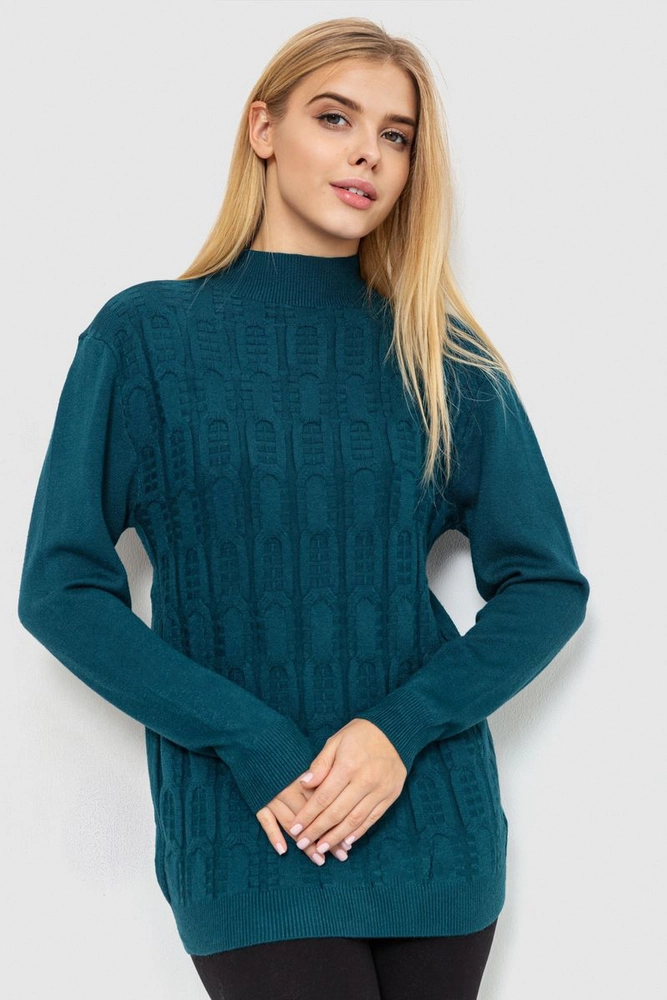 Купити Светр жіночий, колір смарагдовий, 221R20PCS4 - Фото №2