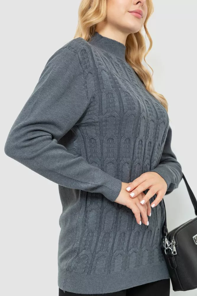 Купити Светр жіночий, колір темно-сірий, 221R20PCS4 - Фото №3