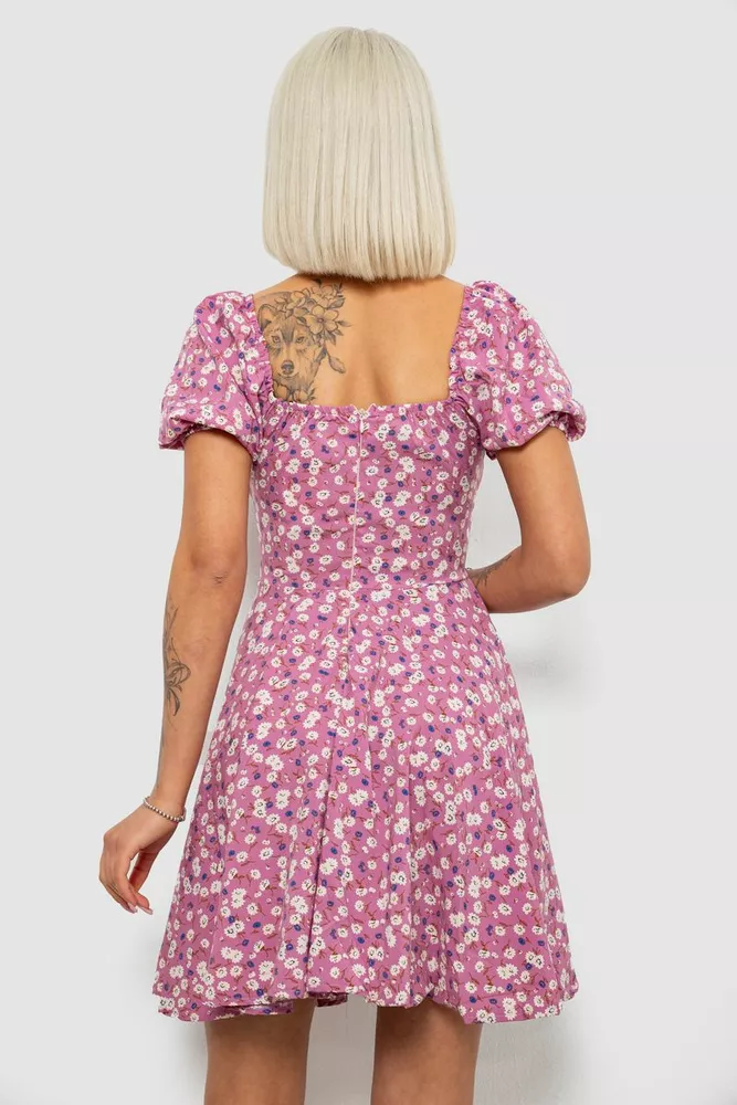Купить Платье женское с принтом софт, цвет пудровый, 257R811 - Фото №4