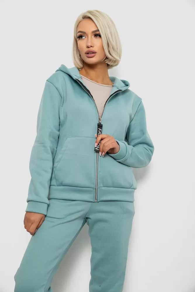 Купить Спортивный костюм женский на флисе, цвет оливковый, 257R86 - Фото №2