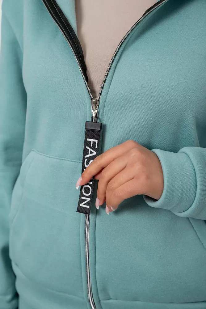 Купить Спортивный костюм женский на флисе, цвет оливковый, 257R86 - Фото №5