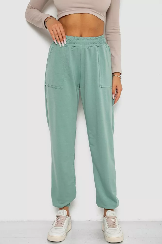 Купити Спортивні штани жіночі  -уцінка, колір оливковий, 238R347-1-U-1 - Фото №1