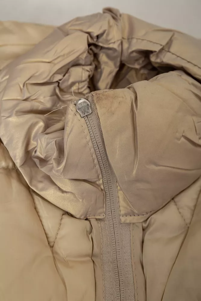 Купити Куртка жіноча демісезонна  -уцінка, колір бежевий, 243R005-U-1 - Фото №7