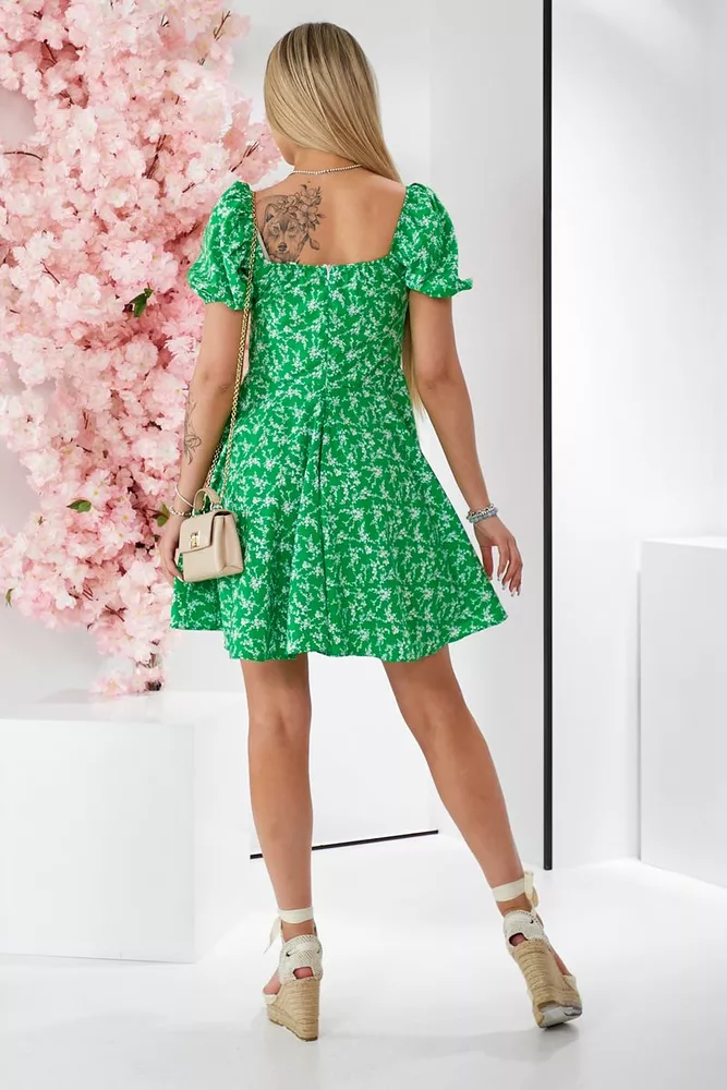 Купить Платье женское с принтом софт, цвет зеленый, 257R811 - Фото №5