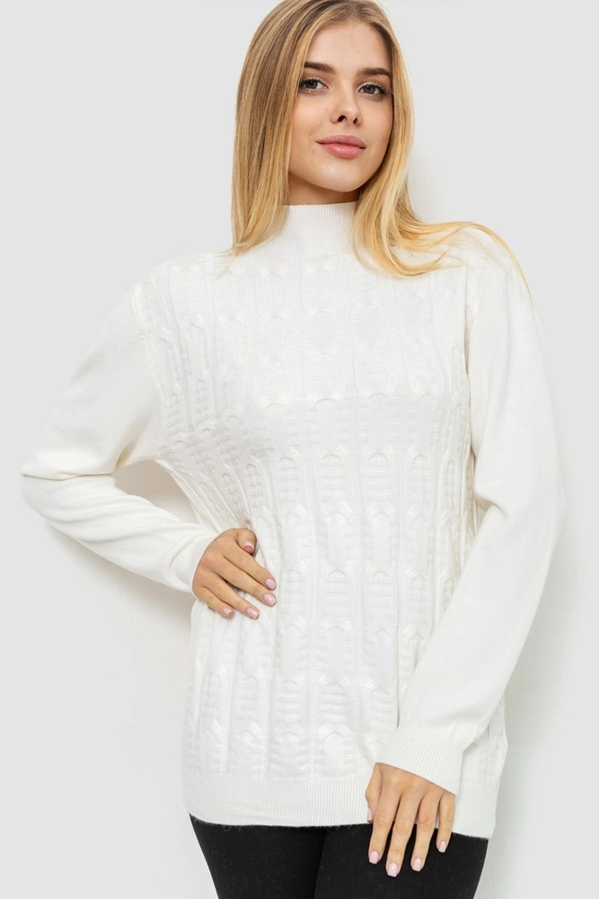 Купити Светр жіночий, колір молочний, 221R20PCS4 - Фото №1