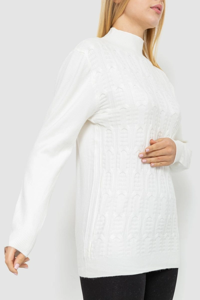 Купити Светр жіночий, колір молочний, 221R20PCS4 - Фото №3