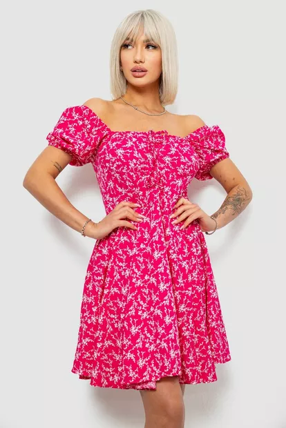 Платье женское с принтом софт, цвет розовый, 257R811