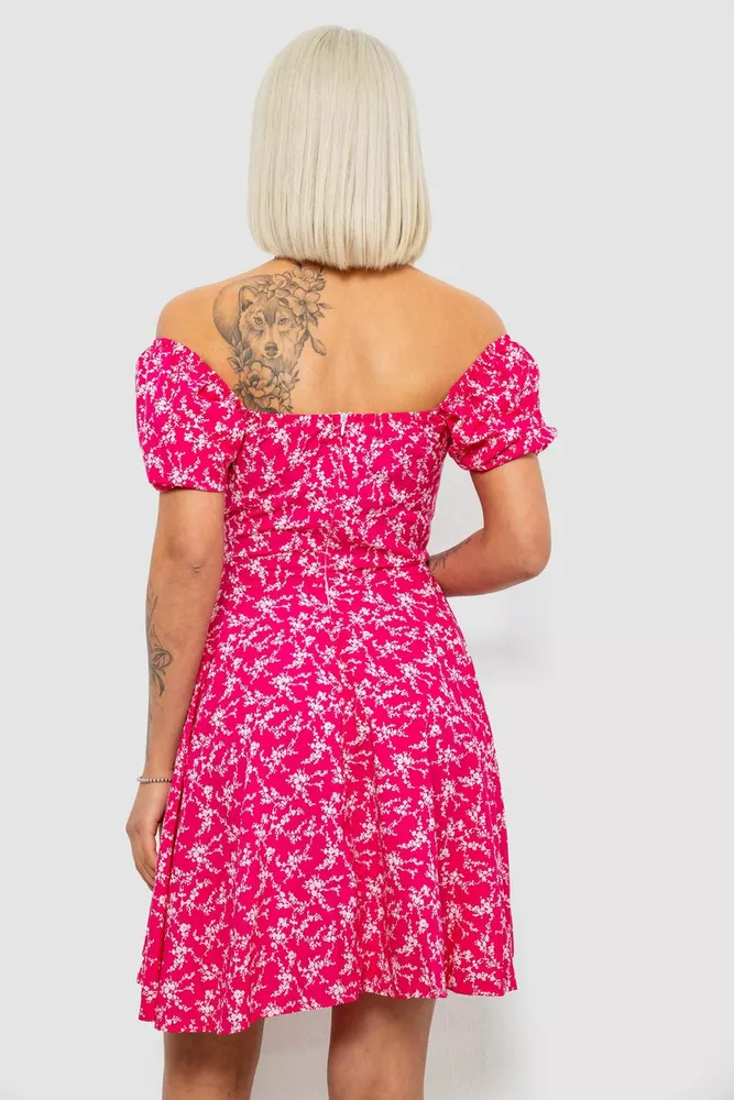 Купить Платье женское с принтом софт, цвет розовый, 257R811 - Фото №4