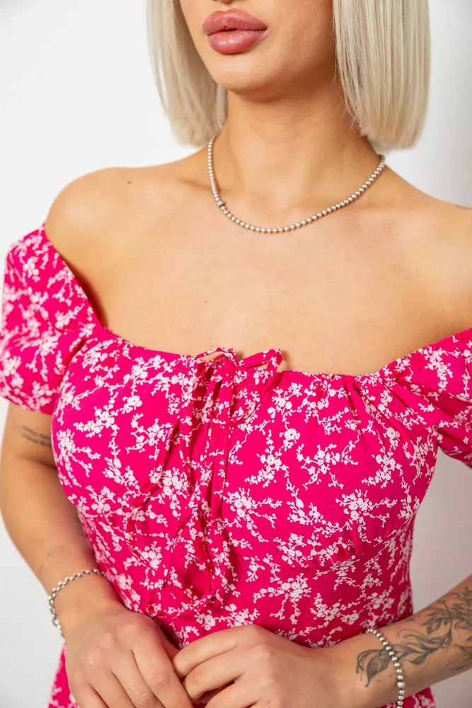 Купить Платье женское с принтом софт, цвет розовый, 257R811 - Фото №5