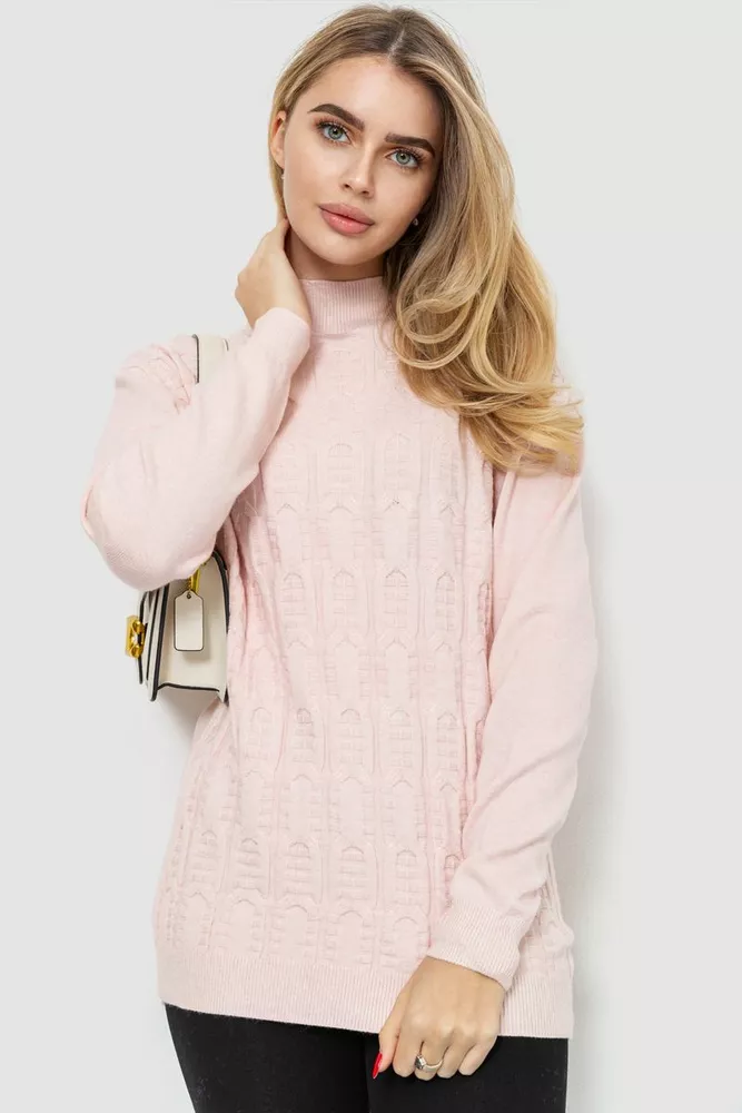 Купити Светр жіночий, колір світло-рожевий, 221R20PCS4 оптом - Фото №1