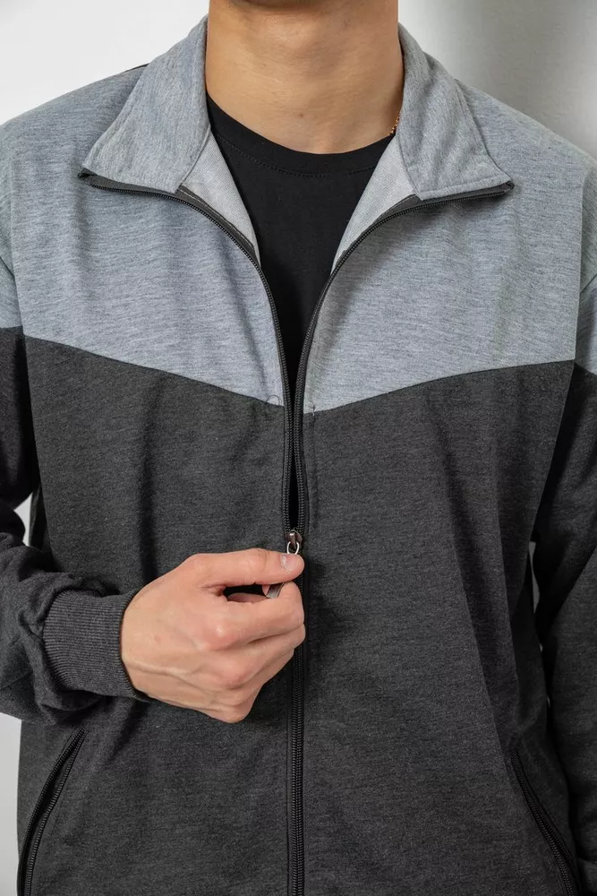 Купити Спортивний костюм чоловічий двонитка, колір сірий, 244RY-961 - Фото №5