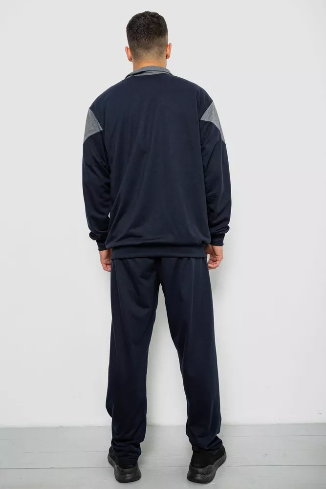 Купити Спортивний костюм чоловічий двонитка, колір синій, 244RY-961 - Фото №4