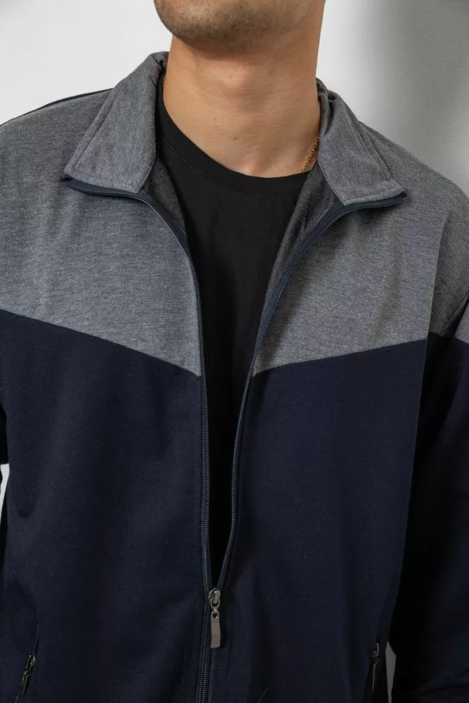 Купити Спортивний костюм чоловічий двонитка, колір синій, 244RY-961 - Фото №5