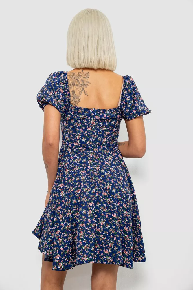 Купить Платье женское с принтом софт, цвет синий, 257R811 - Фото №4