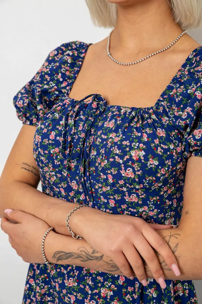 Купить Платье женское с принтом софт, цвет синий, 257R811 - Фото №5