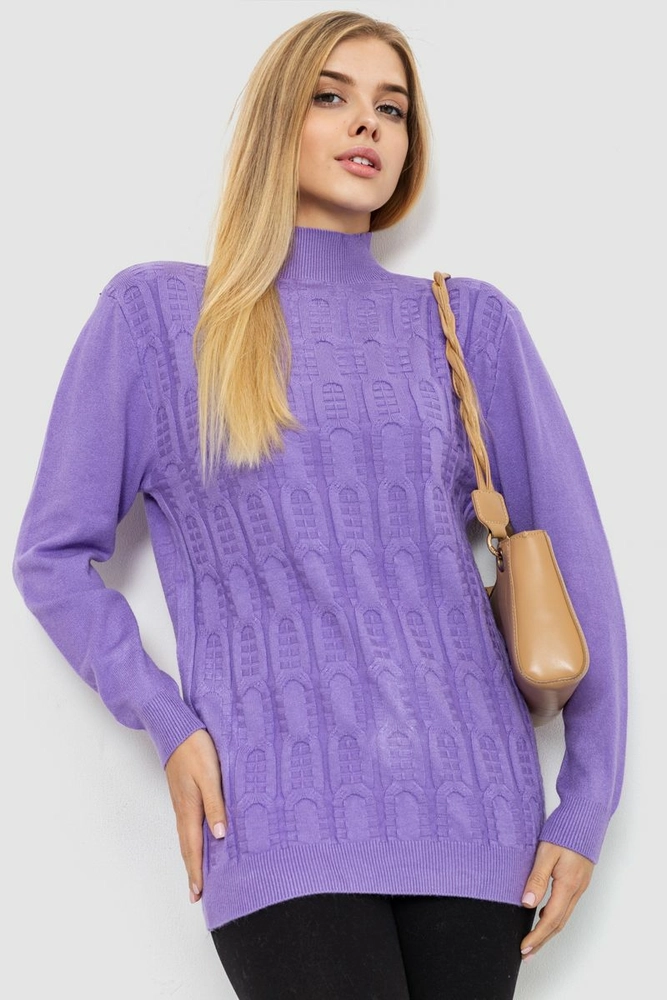 Купити Светр жіночий, колір бузковий, 221R20PCS4 - Фото №1