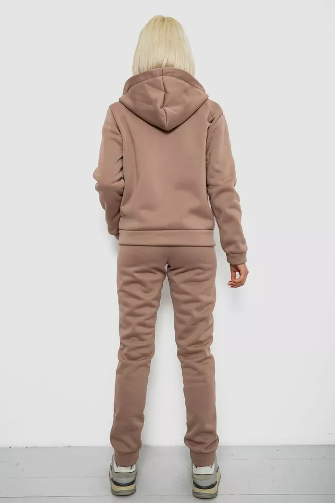 Купить Спортивный костюм женский на флисе, цвет мокко, 257R86 - Фото №4
