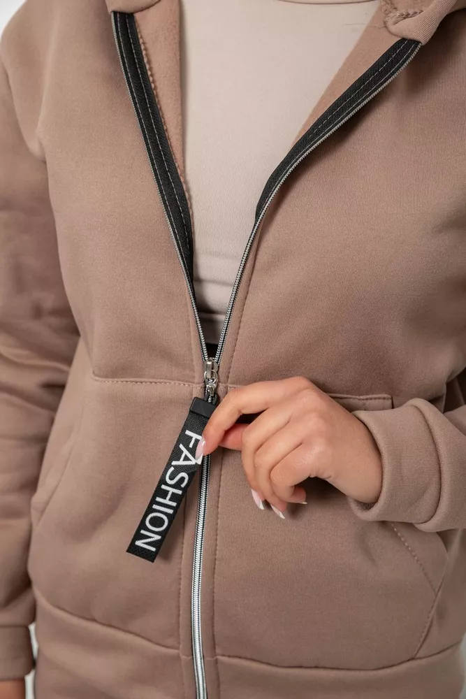 Купить Спортивный костюм женский на флисе, цвет мокко, 257R86 - Фото №5