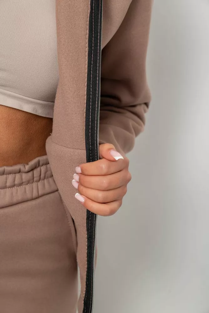 Купить Спортивный костюм женский на флисе, цвет мокко, 257R86 - Фото №6