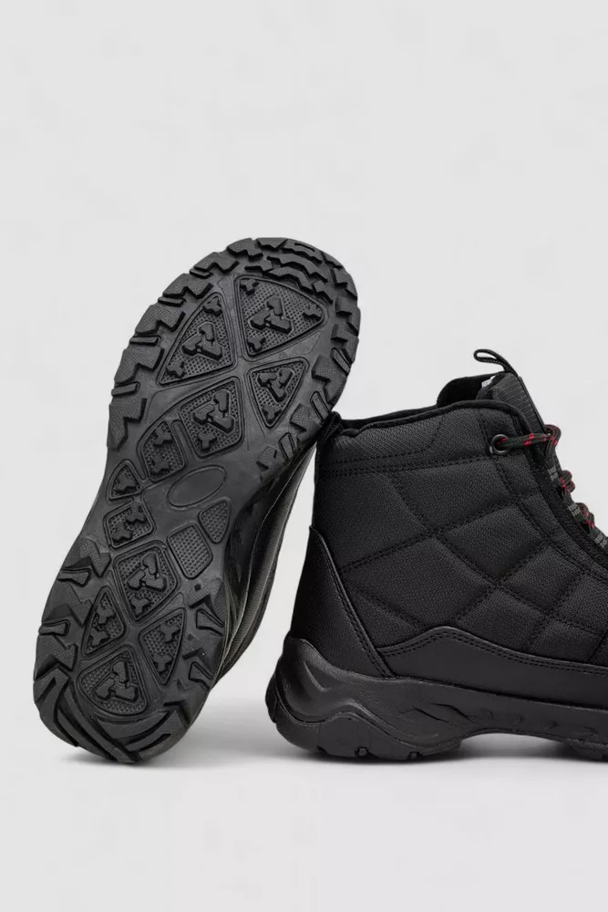 Купити Кросівки жіночі зимові на хутрі, колір чорно-червоний, 248RH880 - Фото №5