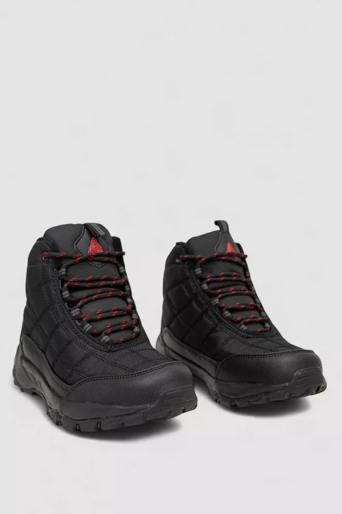 Купити Кросівки жіночі зимові на хутрі, колір чорно-червоний, 248RH880 - Фото №3