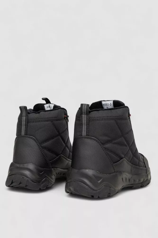 Купити Кросівки жіночі зимові на хутрі, колір чорно-червоний, 248RH880 - Фото №4