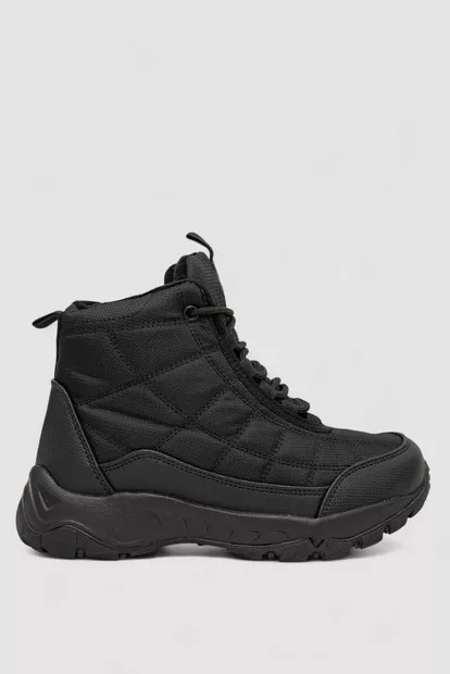 Кросівки жіночі зимові на хутрі, колір чорний, 248RH880