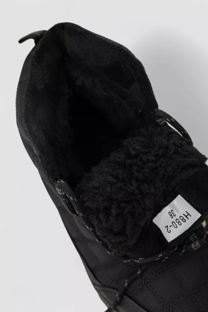 Купить Кроссовки женские зимние на меху, цвет черно-серый, 248RH880 - Фото №6
