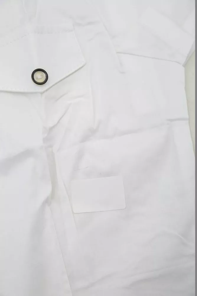 Купить Рубашка женская однотонная  -уценка, цвет белый, 230R068-1-U-299 оптом - Фото №7