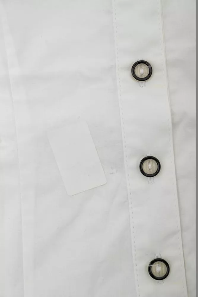 Купить Рубашка женская однотонная  -уценка, цвет белый, 230R068-1-U-305 - Фото №7