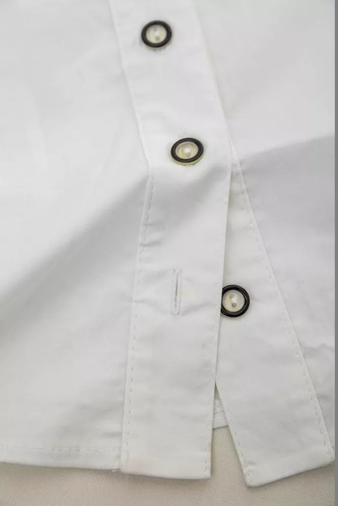 Купить Рубашка женская однотонная  -уценка, цвет белый, 230R068-1-U-307 оптом - Фото №7