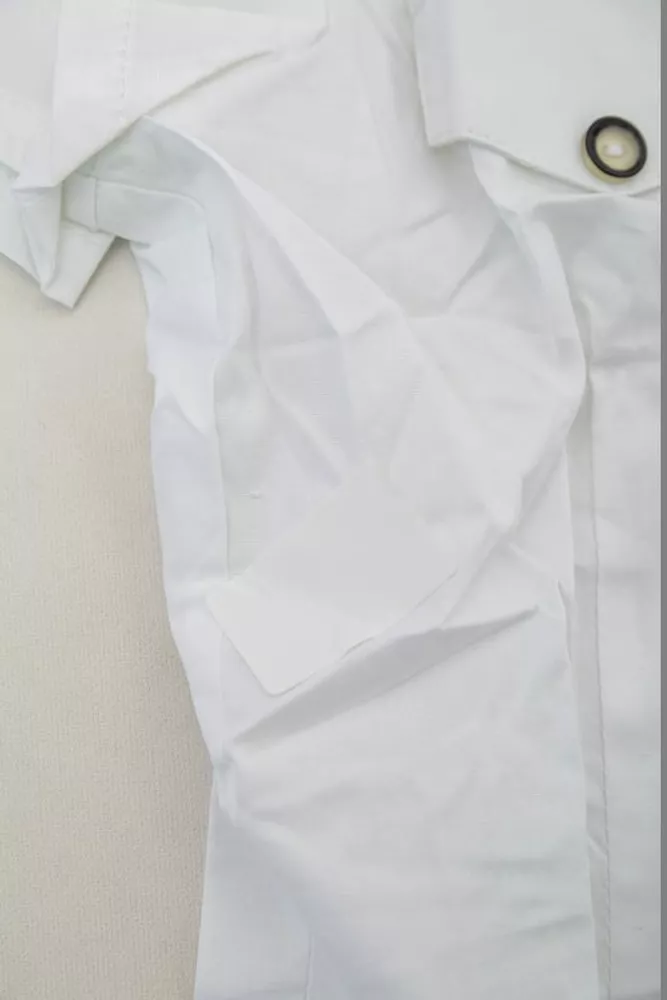 Купити Сорочка жіноча однотонна  -уцінка, колір білий, 230R068-1-U-308 оптом - Фото №7