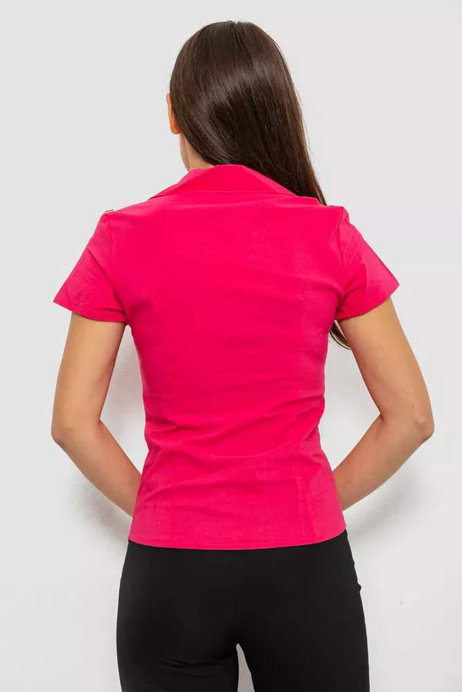 Купити Сорочка жіноча однотонна  -уцінка, колір рожевий, 230R068-1-U-301 оптом - Фото №4