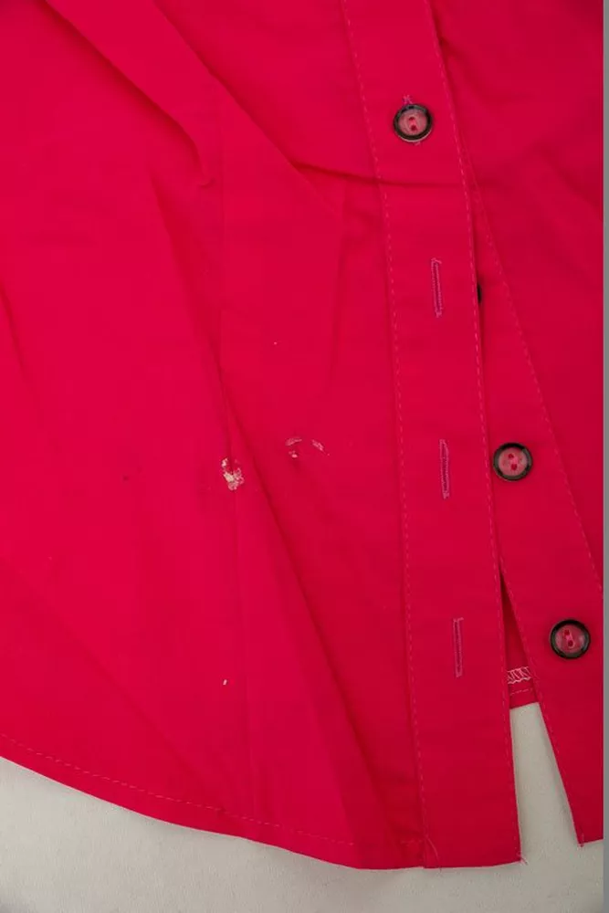 Купить Рубашка женская однотонная  -уценка, цвет розовый, 230R068-1-U-302 - Фото №6