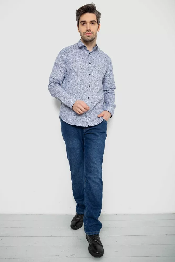 Купить Рубашка мужская с принтом, цвет серый, 186R2020 оптом - Фото №2