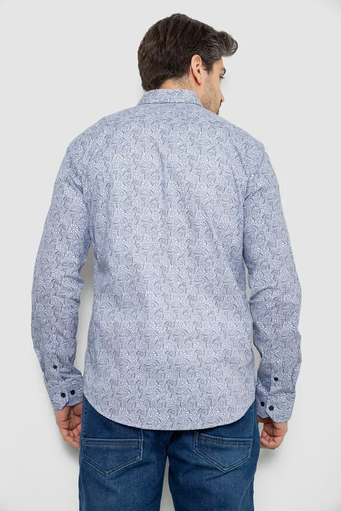 Купить Рубашка мужская с принтом, цвет серый, 186R2020 оптом - Фото №4