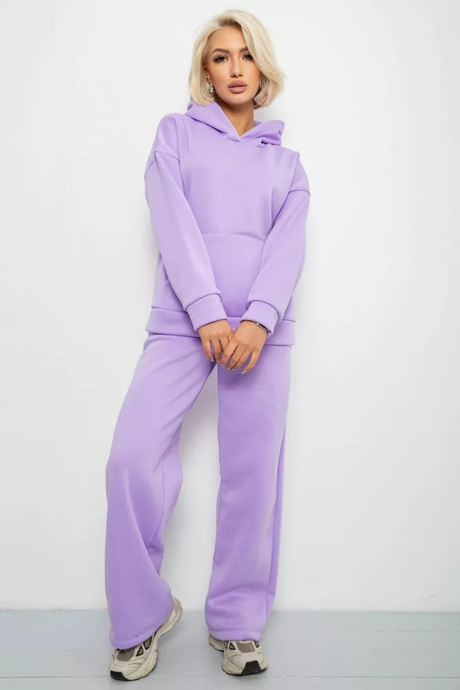 Купить Спортивный костюм женский на флисе, цвет сиреневый, 257R87 - Фото №1