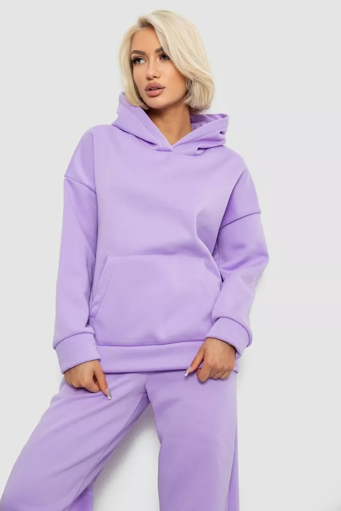 Купить Спортивный костюм женский на флисе, цвет сиреневый, 257R87 - Фото №2