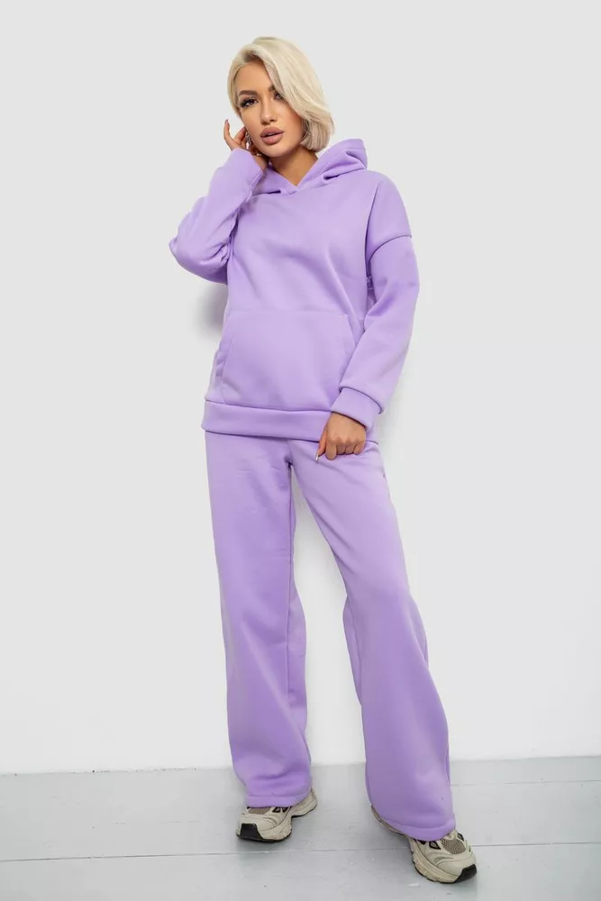 Купить Спортивный костюм женский на флисе, цвет сиреневый, 257R87 - Фото №3