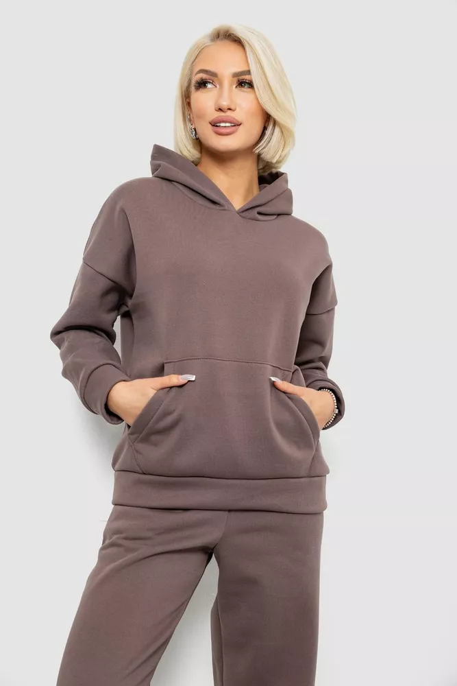 Купить Спортивный костюм женский на флисе, цвет мокко, 257R87 - Фото №2